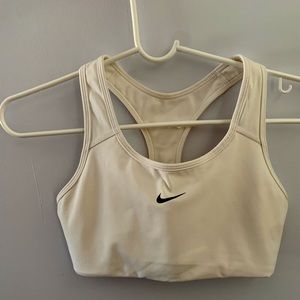 Nike Dri-FIT Swoosh Sports Bra | White | Size M